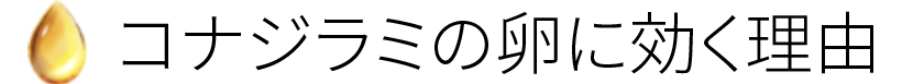 コナジラミの卵に効く理由